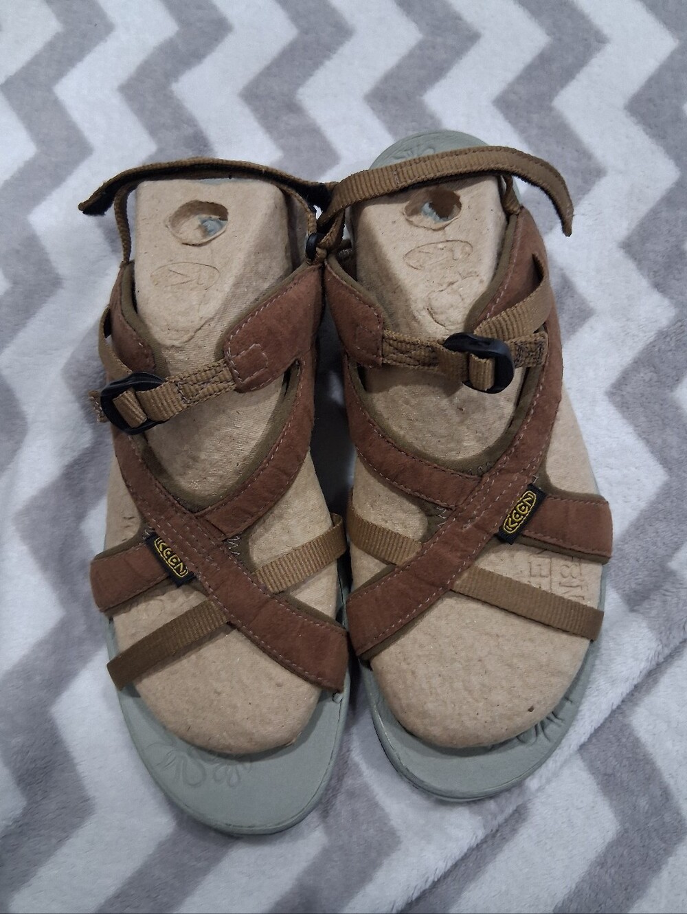 KEEN Brown Strappy Leather Sandals